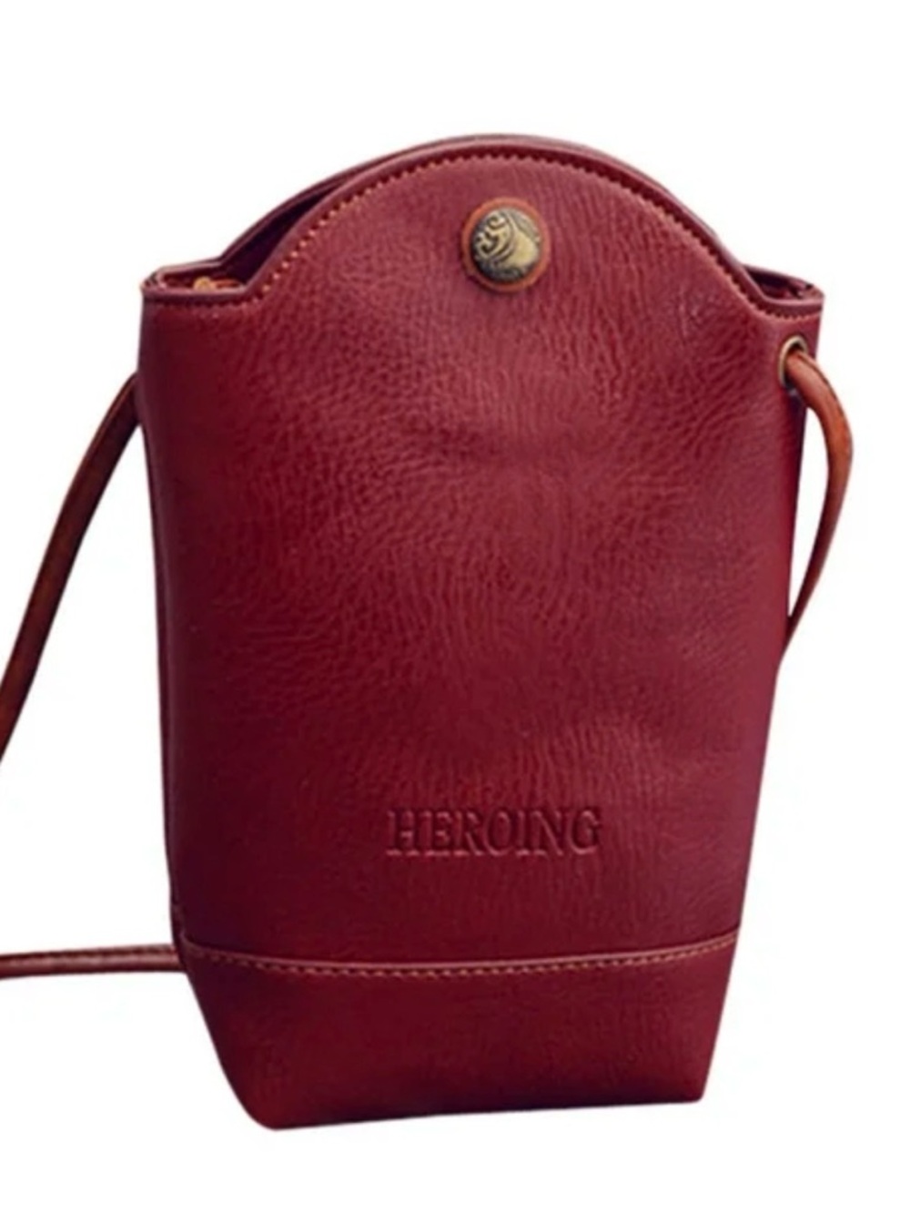 Heroing Red Leather Crossbody Bag